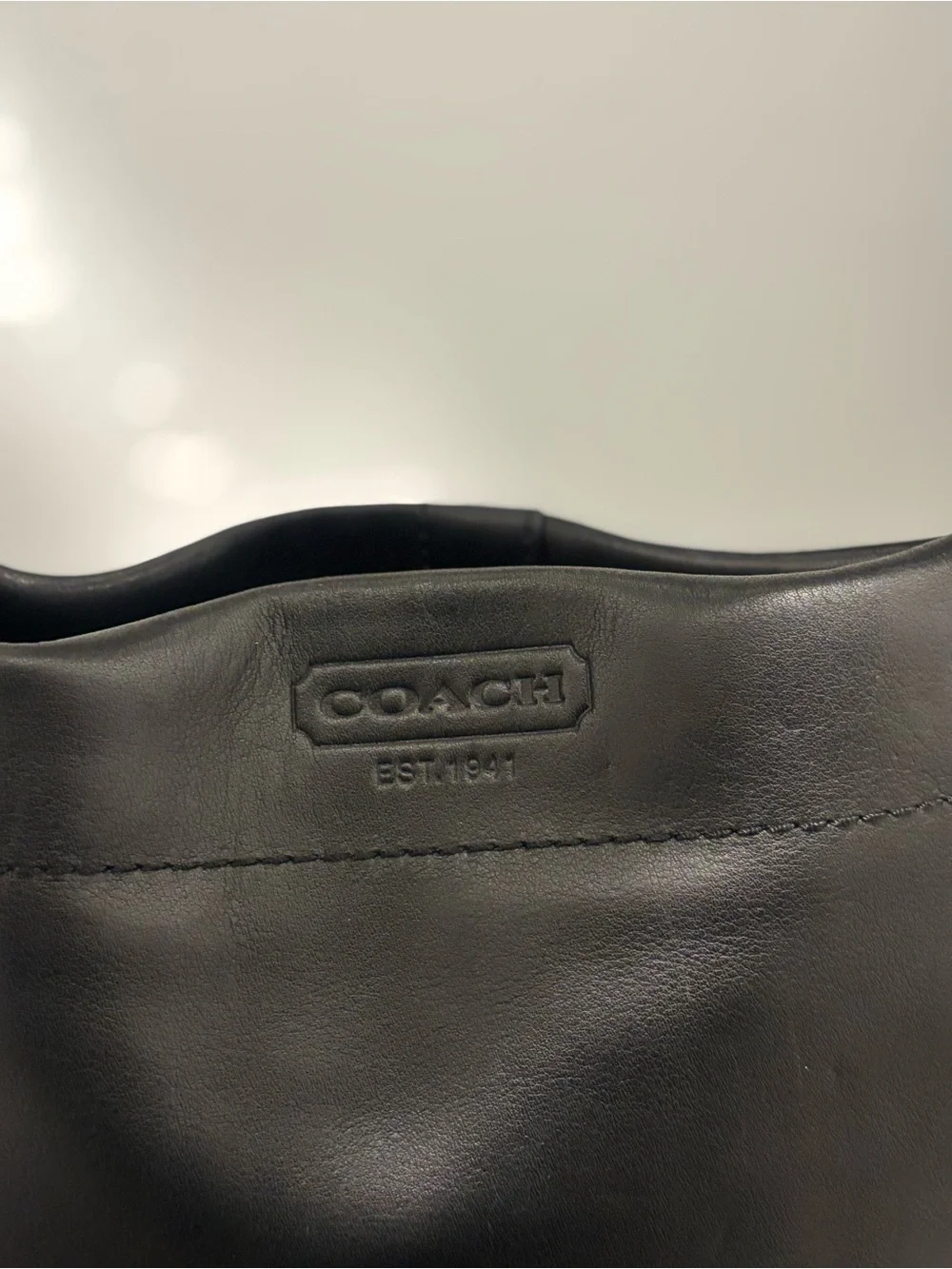 Coach Carley hobo Black Leather Shoulder Hobo with Gold-Tone Hardware